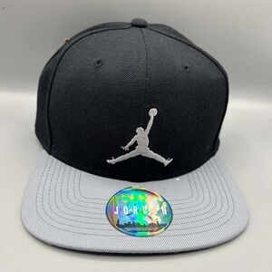 Air Jordan Hat Men Black Gray Embroidered Logo Jumpman Snap Back Cap New